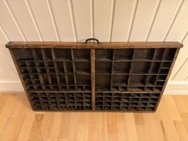Antiker Setzkasten aus Holz