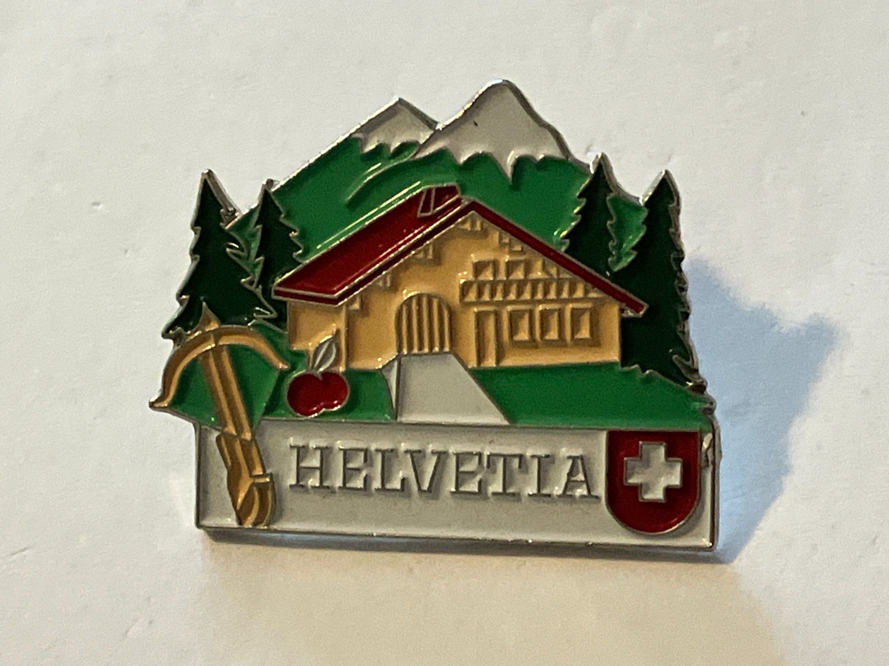 Plaketten & Abzeichen: 1 Pin Helvetia – Gebraucht aus Basel von djwwpp