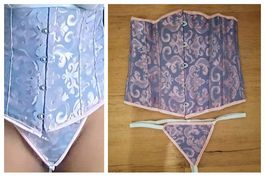 Gr. S. Corset femme trachtenmieder avec string neuf