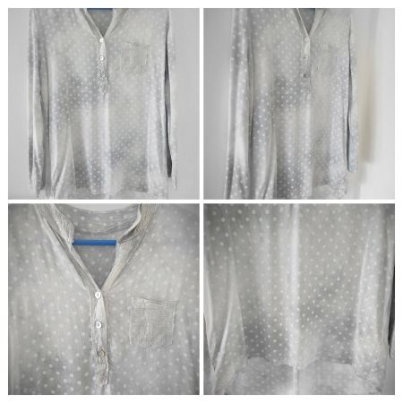 verspielte Langarm-Bluse Gr. L - Spendenaktion