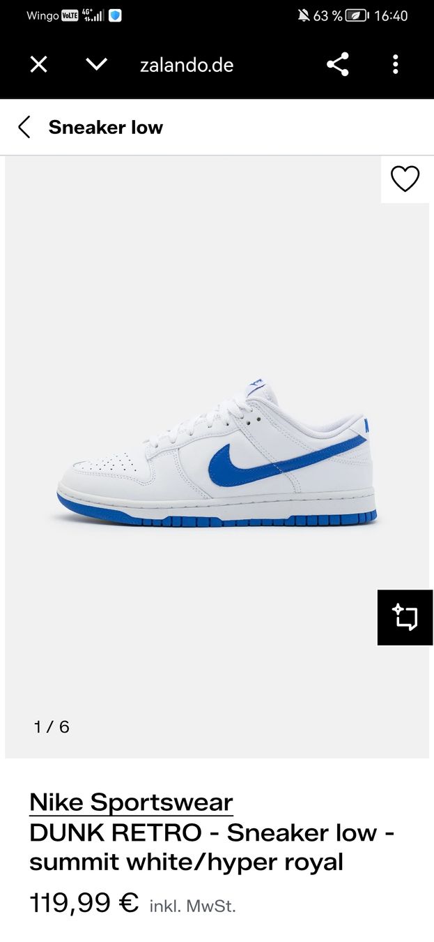 Nike Scarpe da uomo: Nike Dunk low blue royal  40 – Usato da Bern venduto da ged_ffx9 5