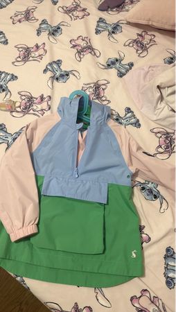 Windbreaker Jacket Pastel Colour Block with Pouch Used