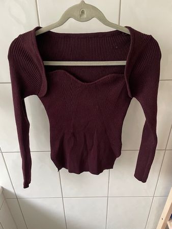 JP burgunderroter herzförmiger Ausschnitt onesize