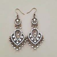 Ohrringe - Ethno Stil - orientalisch - silber - Modeschmuck