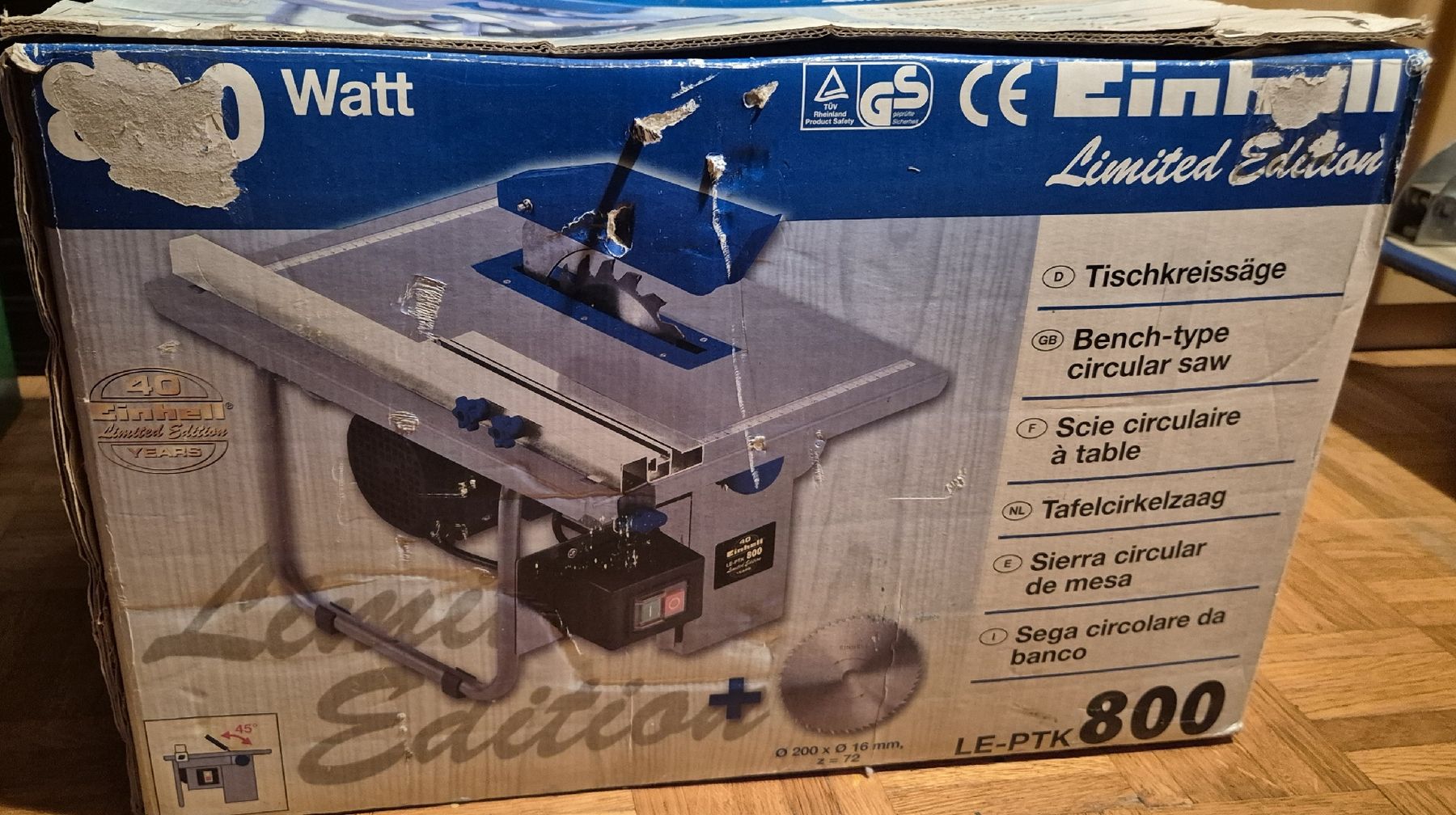 Einhell Seghe: Tischkreissäge Einhell LE-PTK 800, L 800W – Usato da Schwyz venduto da Vesparider01 1