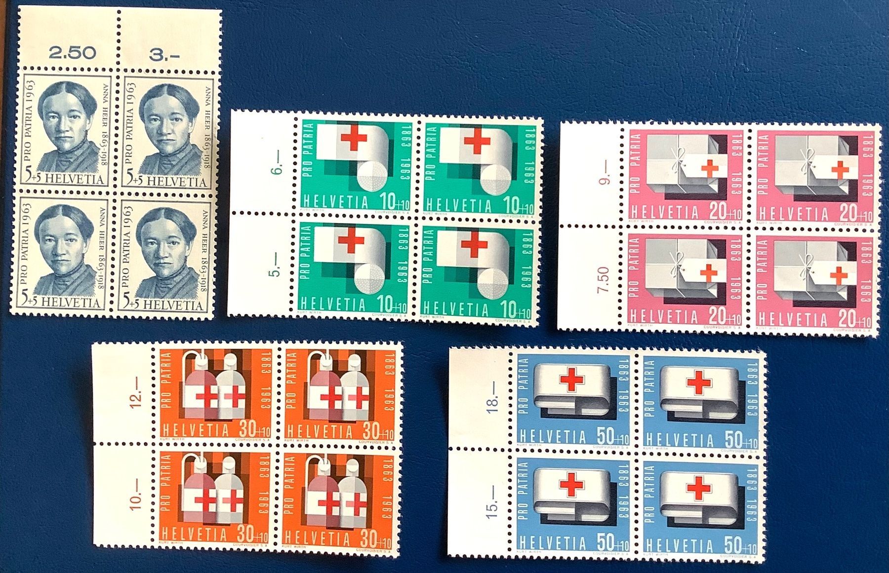 Tutti i francobolli: 1963 - Pro Patria Viererblock- Postfrisch** – Nuovo (secondo la descrizione) da Liestal venduto da Skunk02