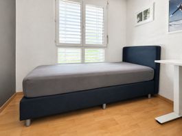 Micasa Boxspringbett Henry 90x200 blau inkl. Topper