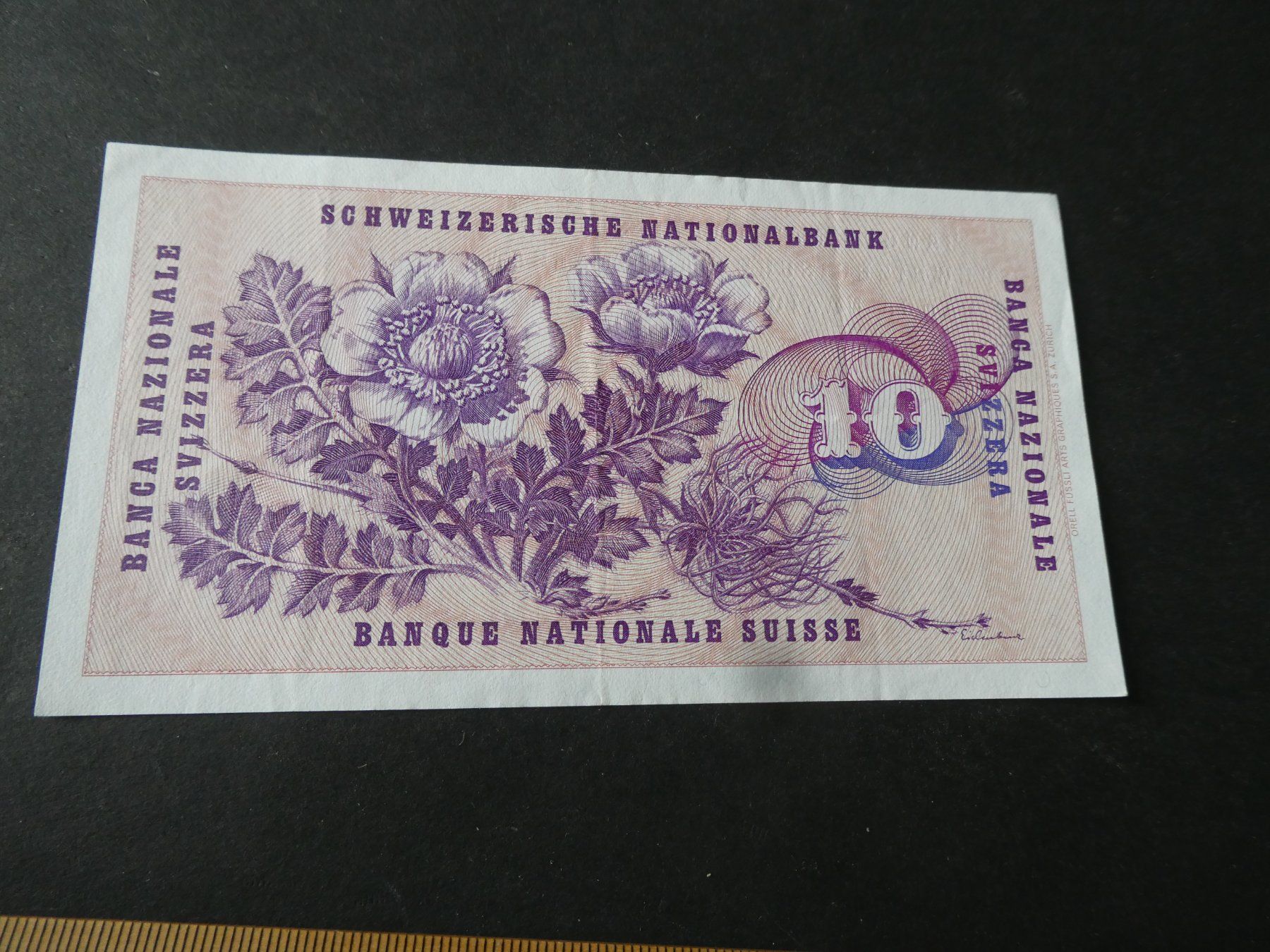 Banconote: Schweiz 1977, 10 Franken – Usato da Hinterforst venduto da Rohusri 1