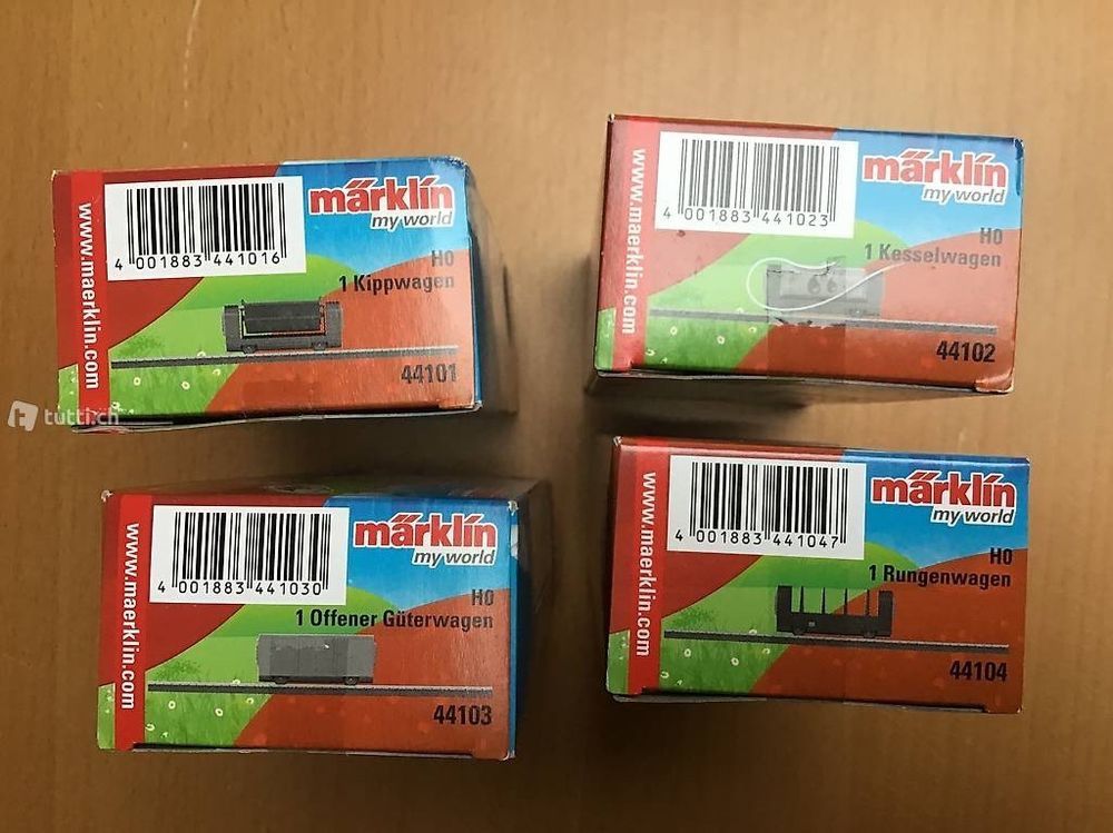 Märklin H0 my world 4 Güterwagen 44101 bis 44104 2