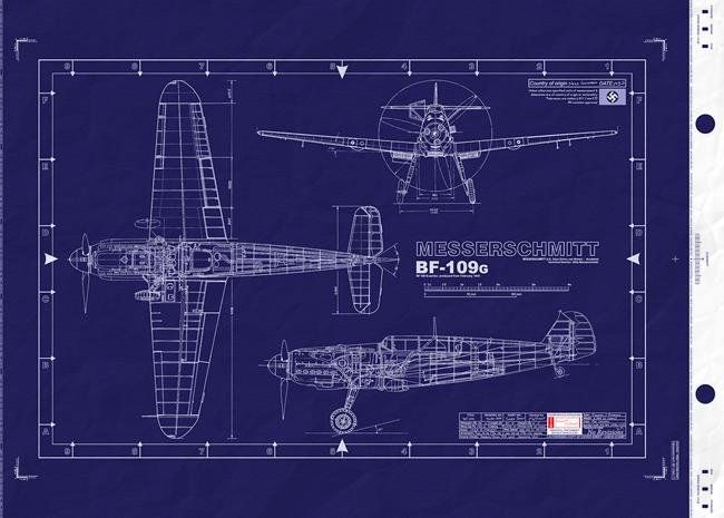 Blueprint Me 109G 3-view | Kaufen auf Ricardo