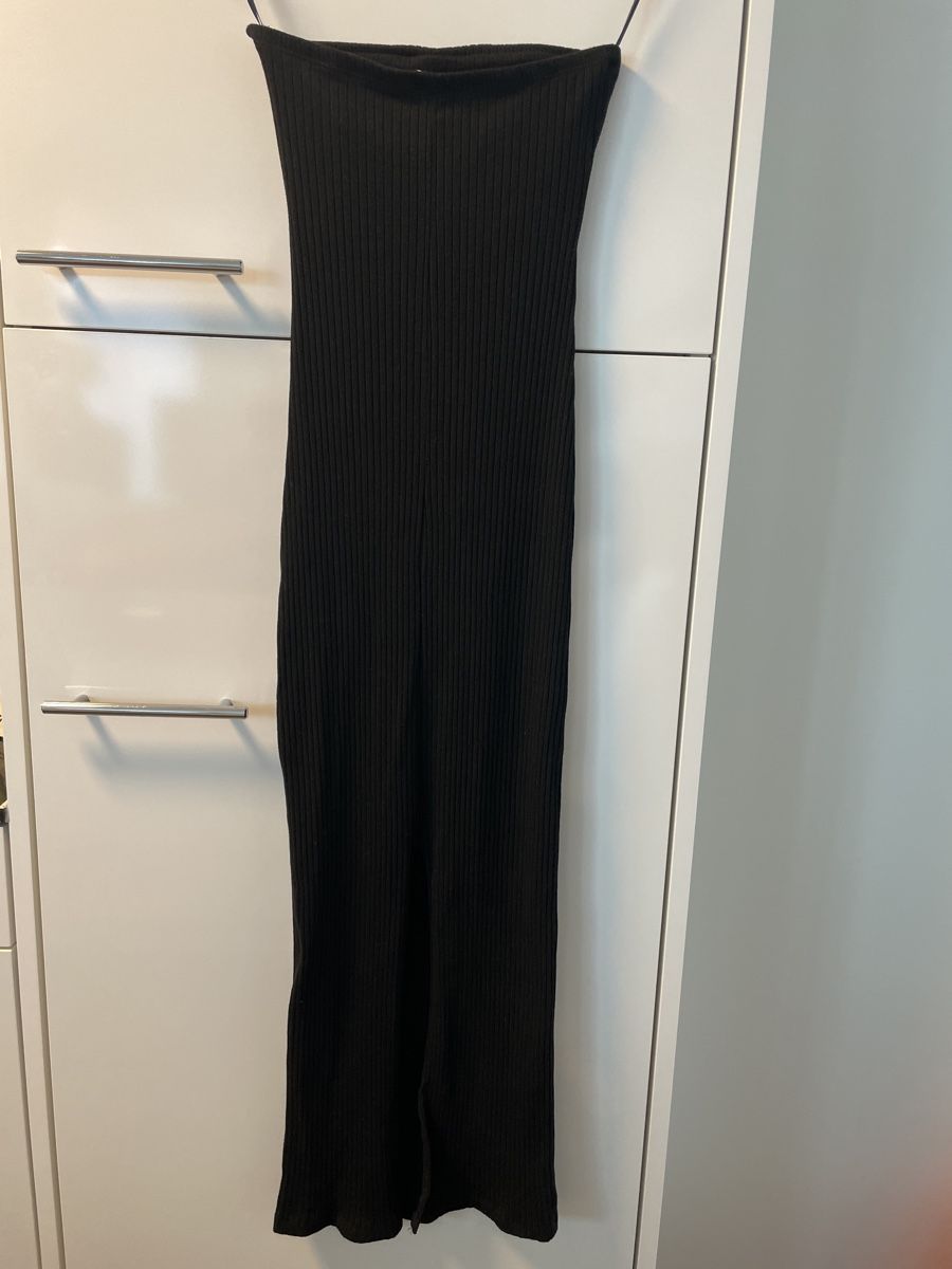 Pull&Bear Vestiti: Pull&Bear Schlauchkleid Rippstrick XS - Schwarz mit Schlit – Nuovo (secondo la descrizione) da Arbon venduto da llaauraa 3