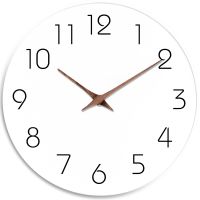 Wanduhr Holzuhr Quarzuhr geräuschlos 35,6cm ohne Ticken