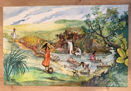 Jorge Coimbra – “El Chorro” (2000), Tempera, Masse: 43 × 66