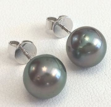 Ohrringe & -stecker: Tahiti-Perlohrstecker, grau, statt 780,- – Neu und originalverpackt aus Zürich von juwelier-damken