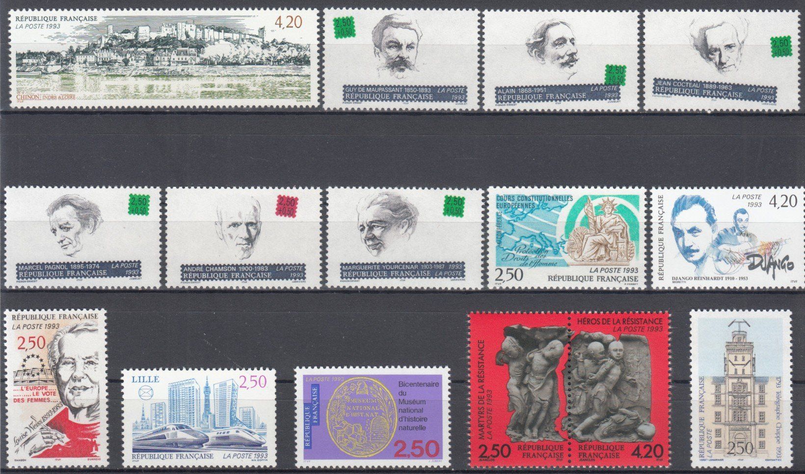 Tutti i francobolli: Frankreich 1993 postfrisch – Usato da Bürglen TG venduto da StampGraf 3