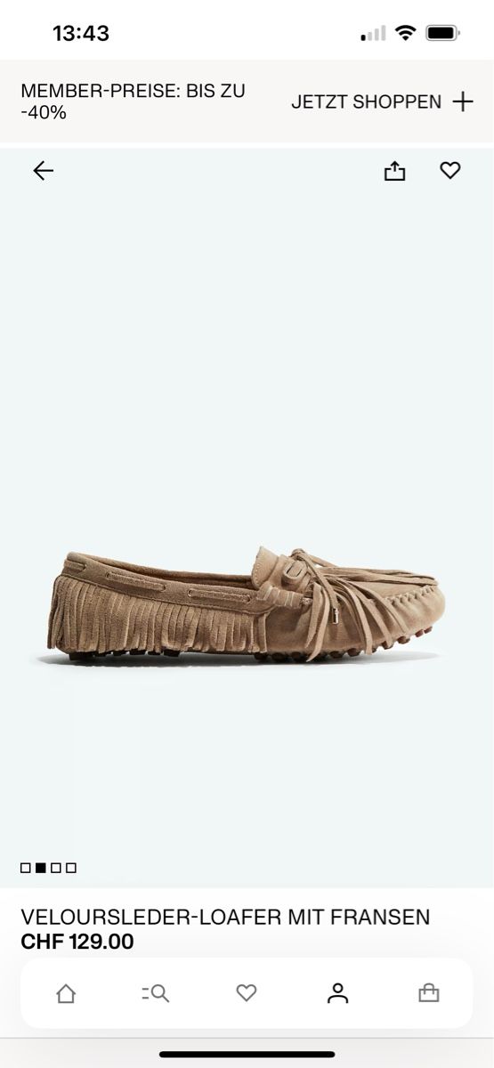 H&M Scarpe da donna: Loafer aus Veloursleder mit Fransen – Nuovo e nell'imballaggio originale da Bern venduto da SinaArikan 4