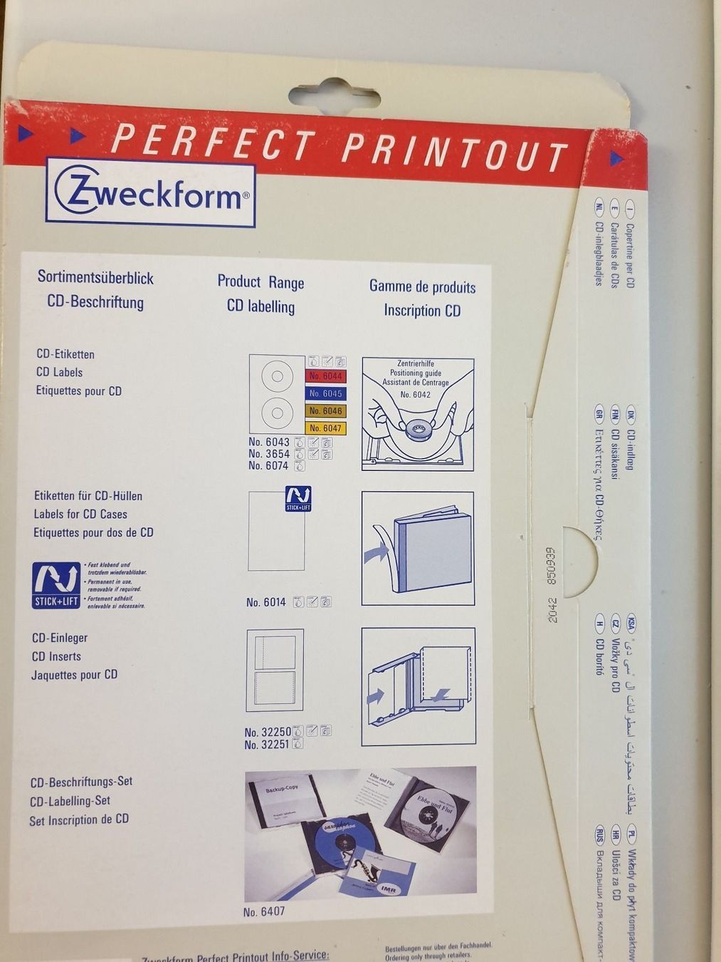 Avery Zweckform Sticker: CD-Einleger - Avery Zweckform – Nuovo e nell'imballaggio originale da Reinach AG venduto da Amroch 3