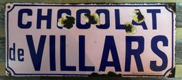 Plaque émaillée Chocolat de Villars