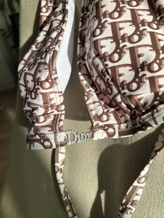 Bikini Oberteil braun weiss