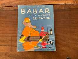 Babar et le professeur Grifaton - Livre enfant vintage!