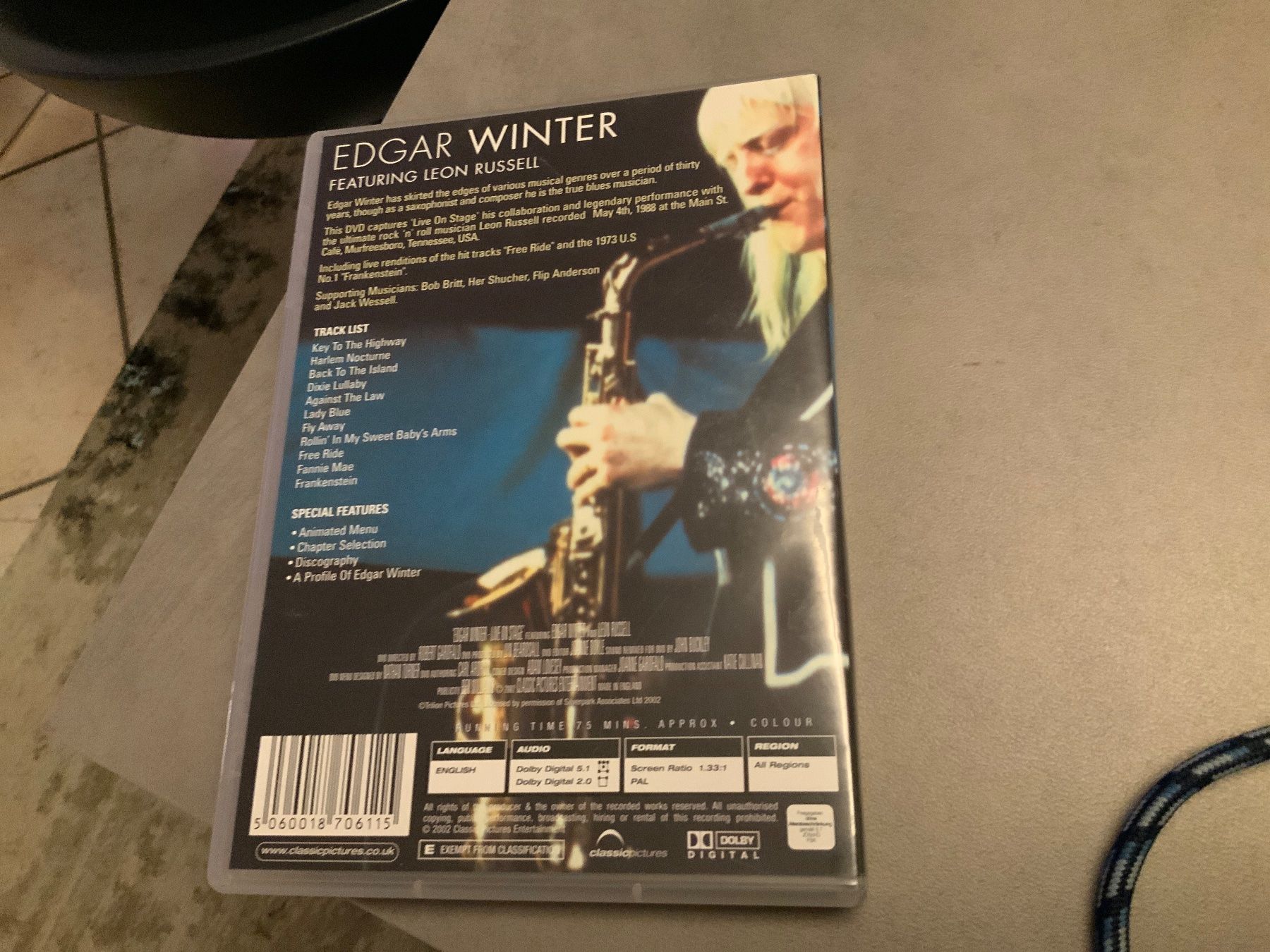 Tutti i DVDs: Edgar Winter, Featuring Leon Russell, Live on Stage, DVD – Usato da Uster venduto da Macita56 1