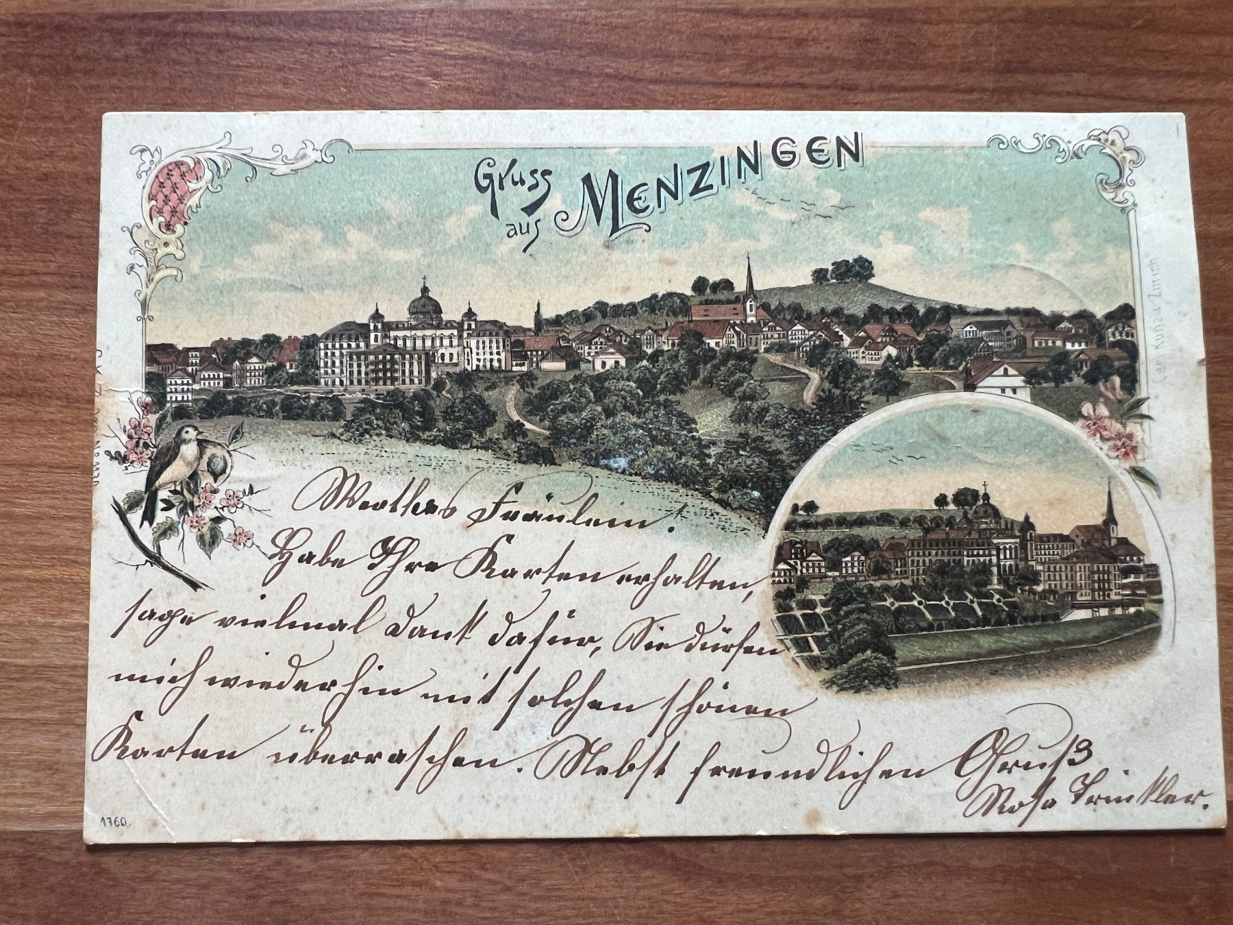 Cartoline postali: 1900 Menzingen Litho   (G3829) – Usato da Hinwil venduto da Sidi4