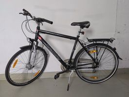 Raleigh Cityrad Schwarz mit Gepäckträger und Licht