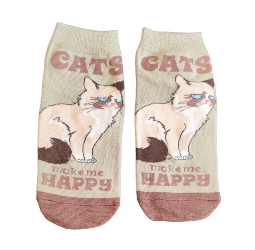 Calze: Sneaker-Socken Grumpy-Cat / Katze / Cats – Nuovo e nell'imballaggio originale da Zürich venduto da amysmith