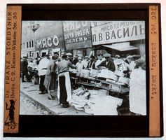 Glasdia Markt in Moskau / Russland, um 1900