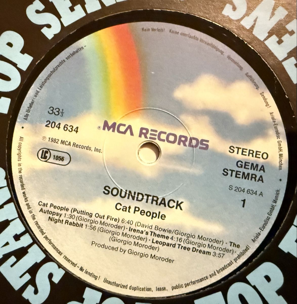 Schallplatten: Soundtrack Cat People Giorgio Moroder Vinyl Schallplatte – Gebraucht aus Goldach von Donpancho 5