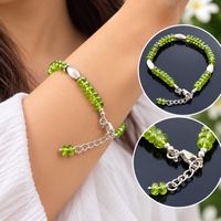 Peridot -Armband  18cm facettierte Silber ALLES MUSS RAUS!
