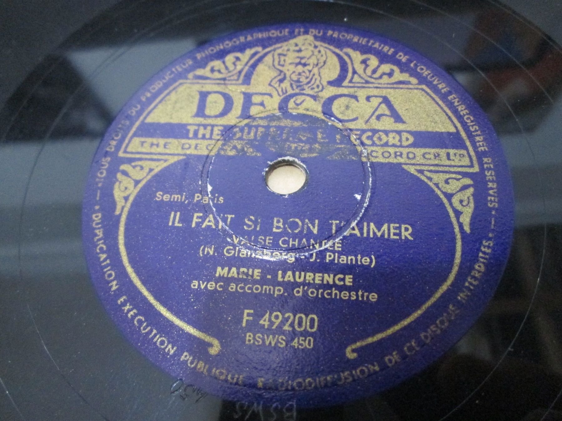 Vinyles: DISQUES 78 TOURS – D'occasion à Lausanne par Leag 5