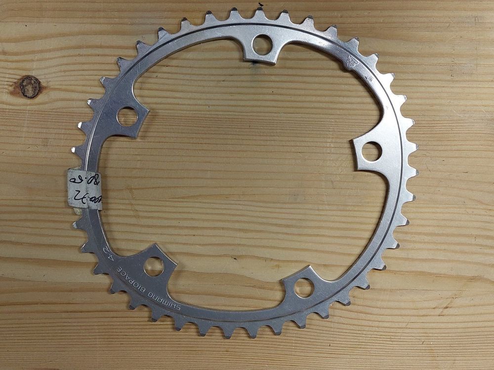 Anneau Chaîne Shimano Biopace 40 D'Occasion Acier Chromé Couronne Vélo