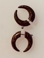 2 Fake PLUG KoKoS Holz OhrStecker D 30mm