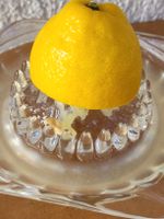 🍋 Grosse Vintage Zitruspresse Glas 70er Jahre 