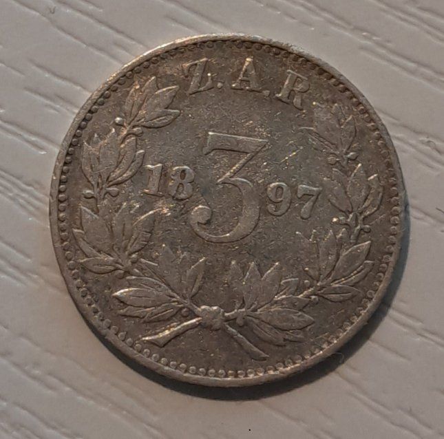 Tutti le monete: SILBER / 3 Pence / Zuid Afrik. Repub. / 1897 – Usato da Liestal venduto da ReGaRicardo