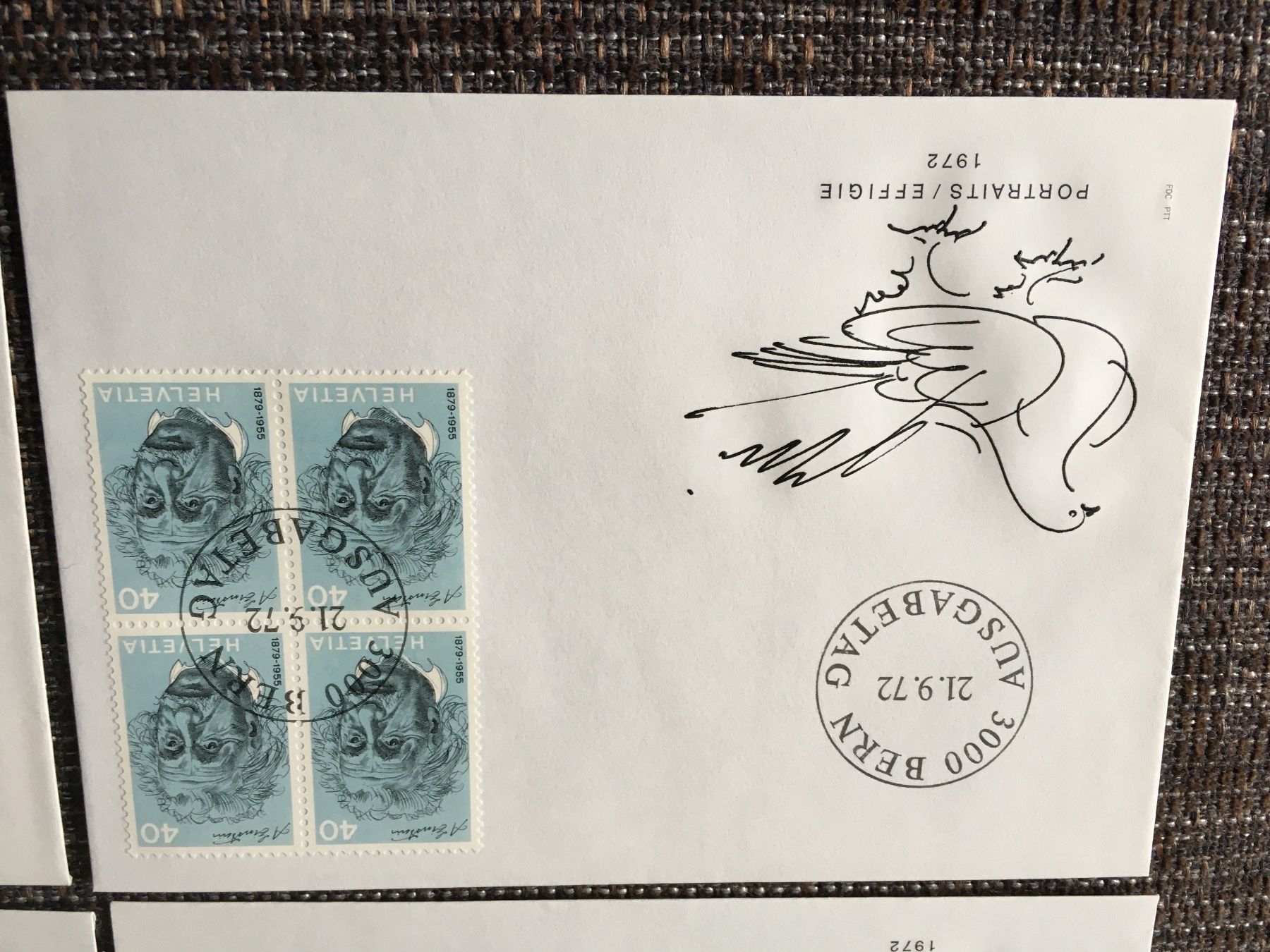 Buste & buste per spedizione: CH 1972 FDC Ersttagsbrief Serie Portraits – Usato da holziken venduto da Weston 5