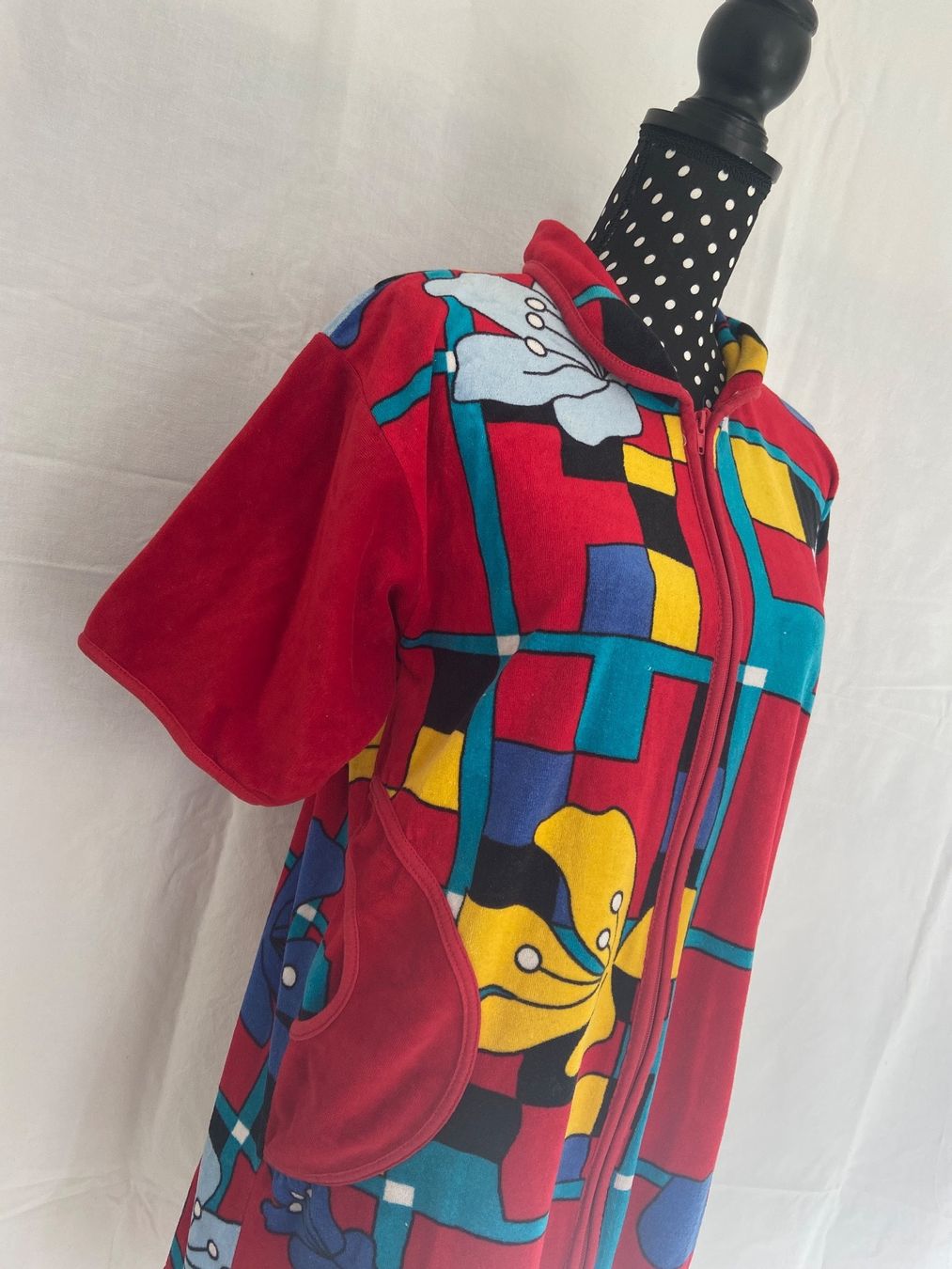 Accappatoi: 2000s Vintage Home Kleid - Bademantel bunt – Usato da Zürich venduto da enjoyxvintage 2
