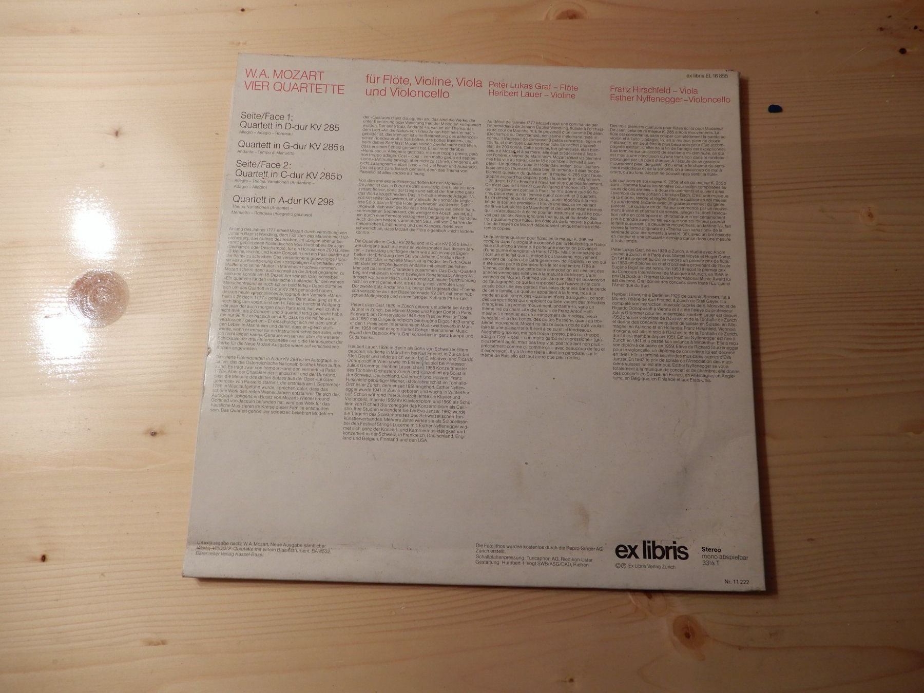Dischi in vinile: W. A. Mozart Vier Quartette – Usato da Erstfeld venduto da Mario_boe0 2