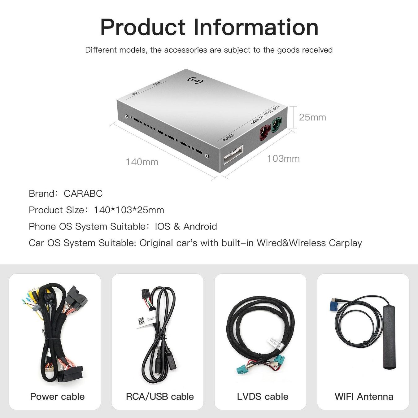 Unità & Adattatore: CARABC CarPlay Adapter für IOS & Android Auto – Nuovo e nell'imballaggio originale da Birr venduto da nuchamp 7