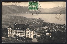 AK Mont-Pélerin, Hotel des Alpes, 1913