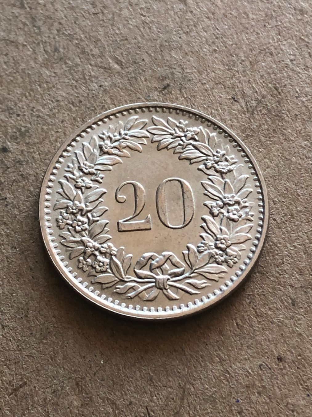 Alle Münzen: 20 Rp. 1970 unz. – Gebraucht aus Schötz von Odpa 1