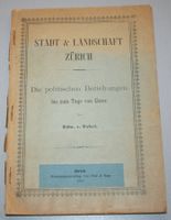 Edw. v. Tobel: Stadt & Landschaft Zürich, mit Karte, 1901