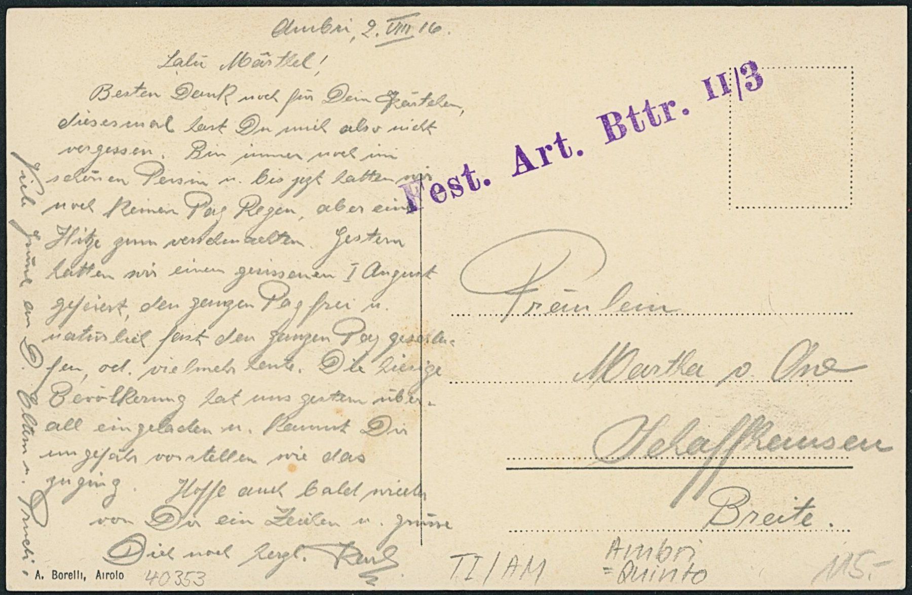 Cartoline postali: TI Ambri - Quinto - Militärstempel – Usato da Schindellegi venduto da stationary 1