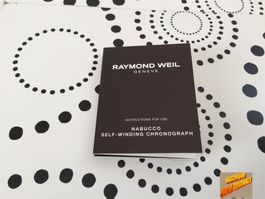 RAYMOND WEIL - OPERATING INSTRUCTIONS - WATCH BOOK - NEW !!!