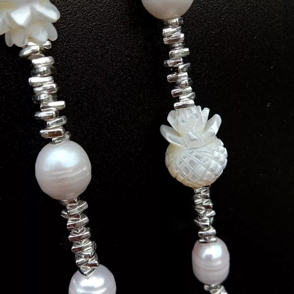 Catenine: 101 cm Blume Lua Perlenkette Echt Collier Perle Halskette – Nuovo (secondo la descrizione) da Prilly venduto da ilyria73 1