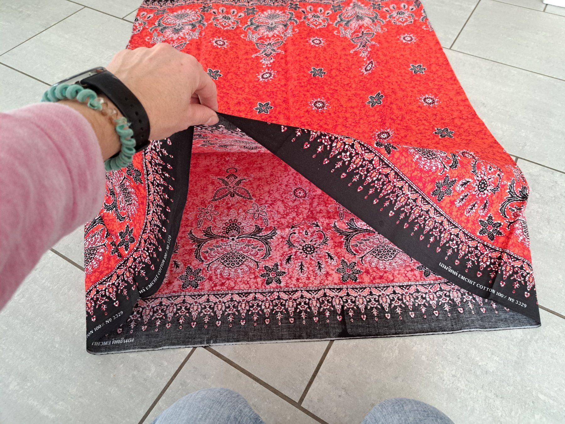 Röcke: Sarong Wickelrock Stoffschlauch rot – Gebraucht aus Killwangen von KIANA08 1