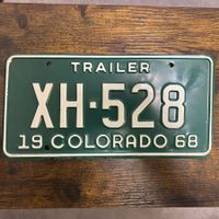 🇺🇸 1968 Vintage U.S. Autoschild - Colorado XH-528