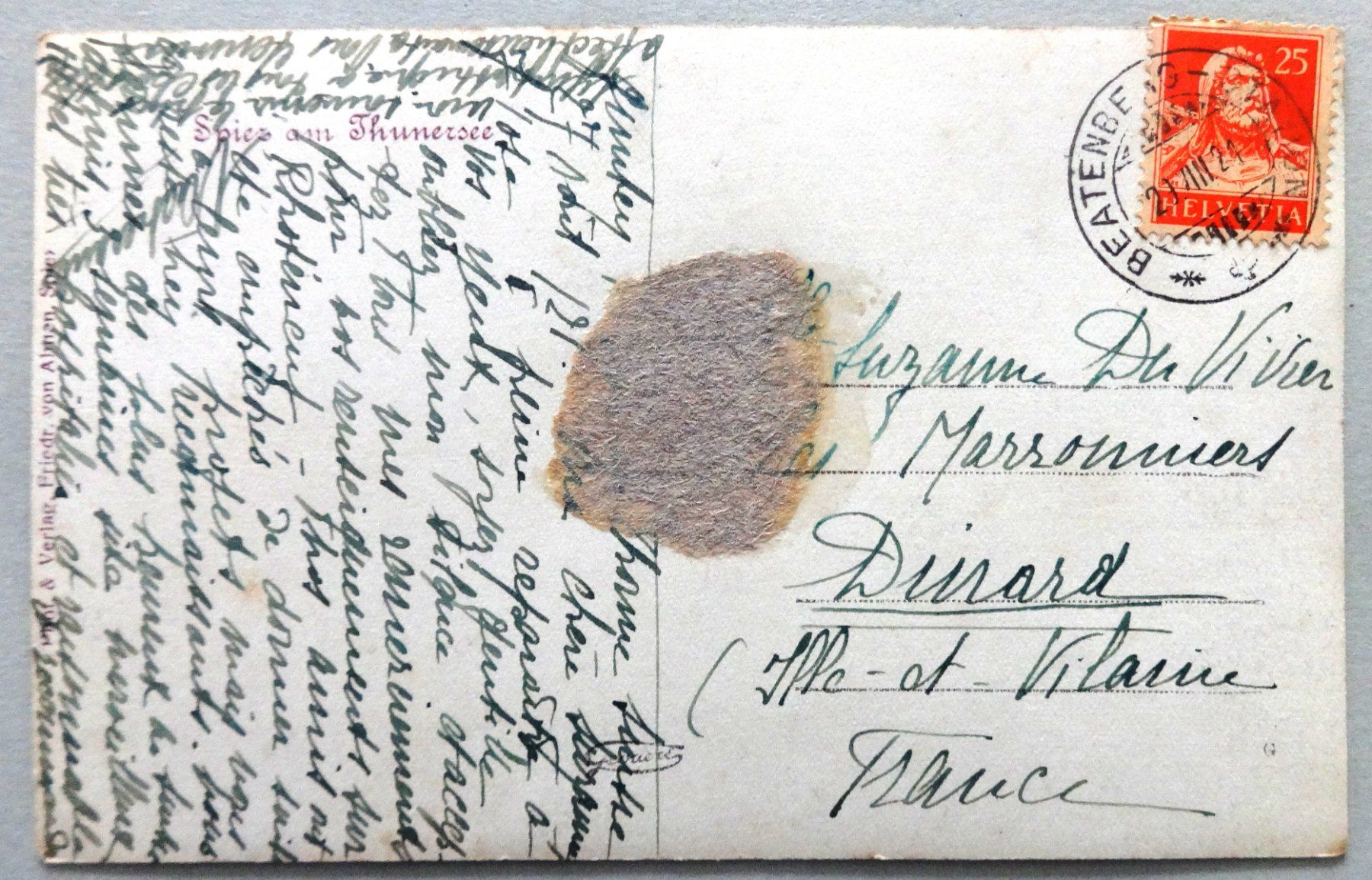 Cartes postales: Spiez am Thunersee – Défectueux à Fétigny par Billy2miny 1