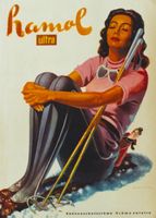 HAMOL ULTRA CREME SOLAIRE SKI BEAUTE 1940 - Original Plakat
